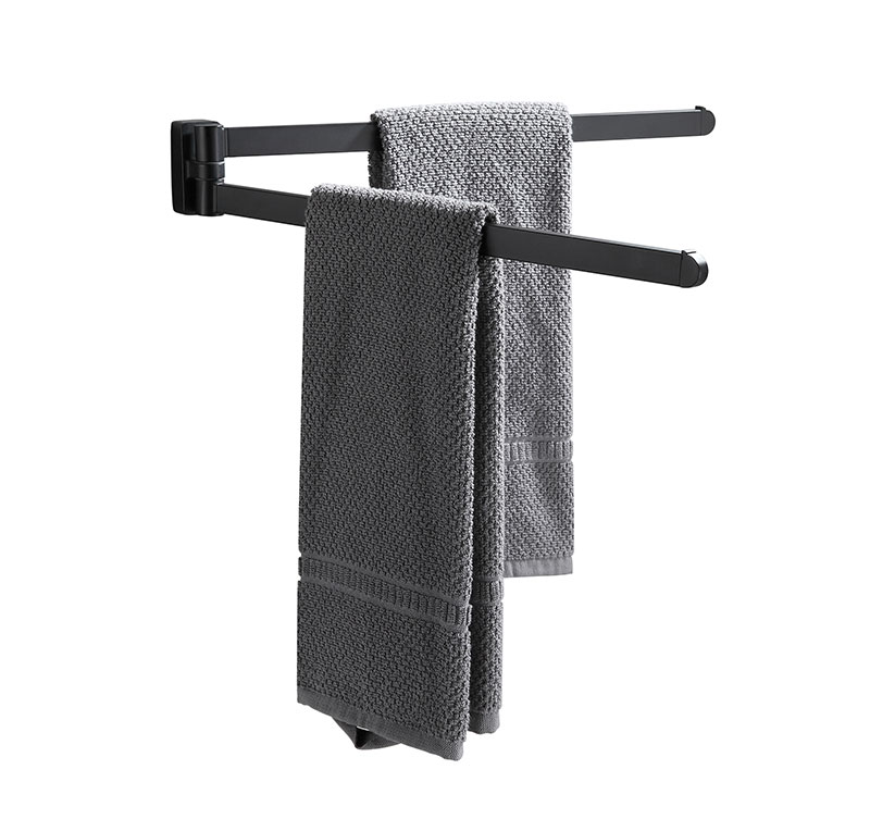 Matte Black Swivel Towel Holder Double Adjustable Towel Bar - Factory &  Manufacturer In China - BGL