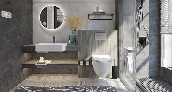 Amazon Ad Campaign: BGL Bathroom Black Square Aluminum Toilet Brush