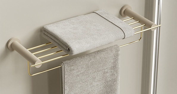 What is the stability of the towel rack surface of different materials?