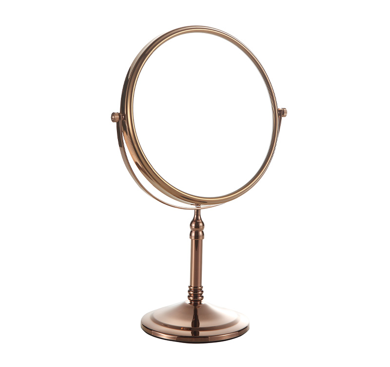 Rose Gold 360° Swivel Cosmetic Mirror with 1x & 3x Magnification - Vanity Makeup Mirror